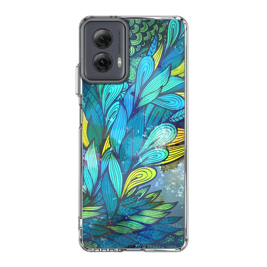 Colorful Art in Blue Motorola Moto G Power 5G 2024 Case