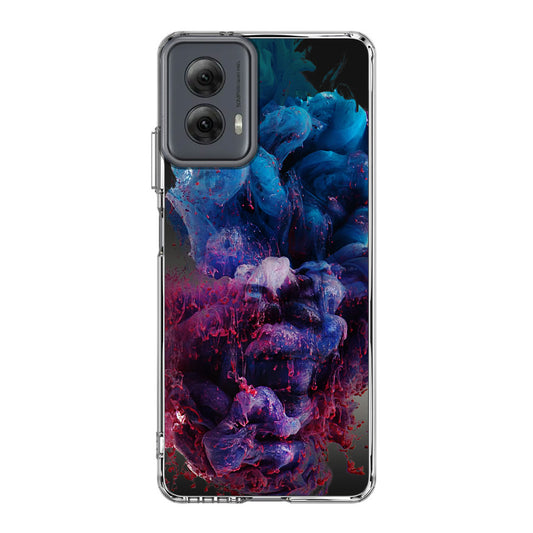 Colorful Dust Art on Black Motorola Moto G Power 5G 2024 Case