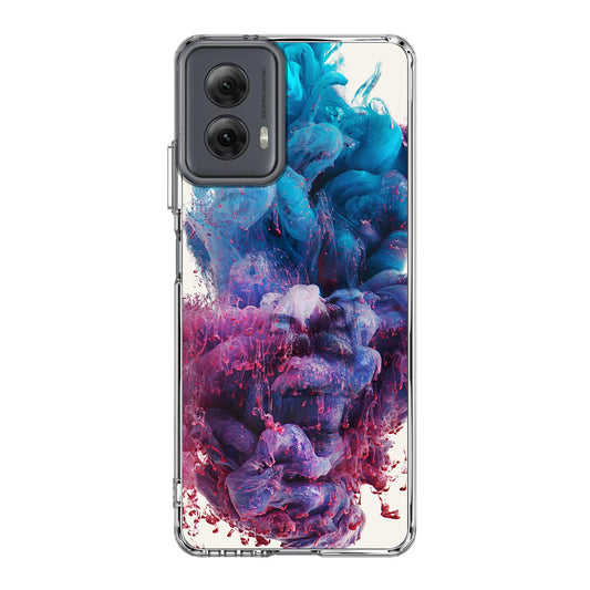 Colorful Dust Art on White Motorola Moto G Power 5G 2024 Case
