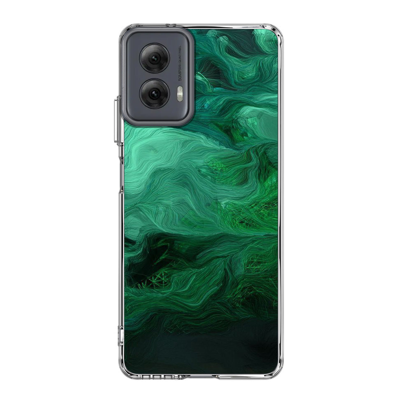 Green Abstract Art Motorola Moto G Power 5G 2024 Case
