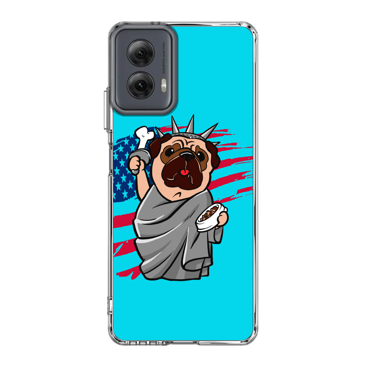 Independence Day Pug Motorola Moto G Power 5G 2024 Case