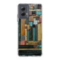 Painted Abstract Wood Sculptures Motorola Moto G Power 5G 2024 Case