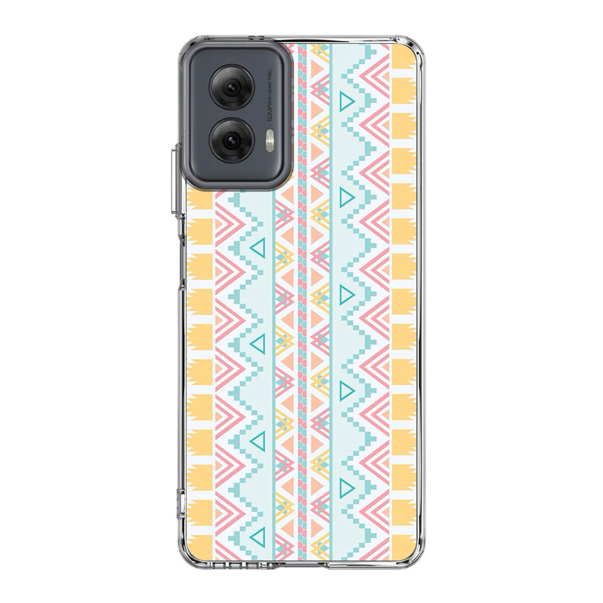 Peach Aztec Pattern Motorola Moto G Power 5G 2024 Case