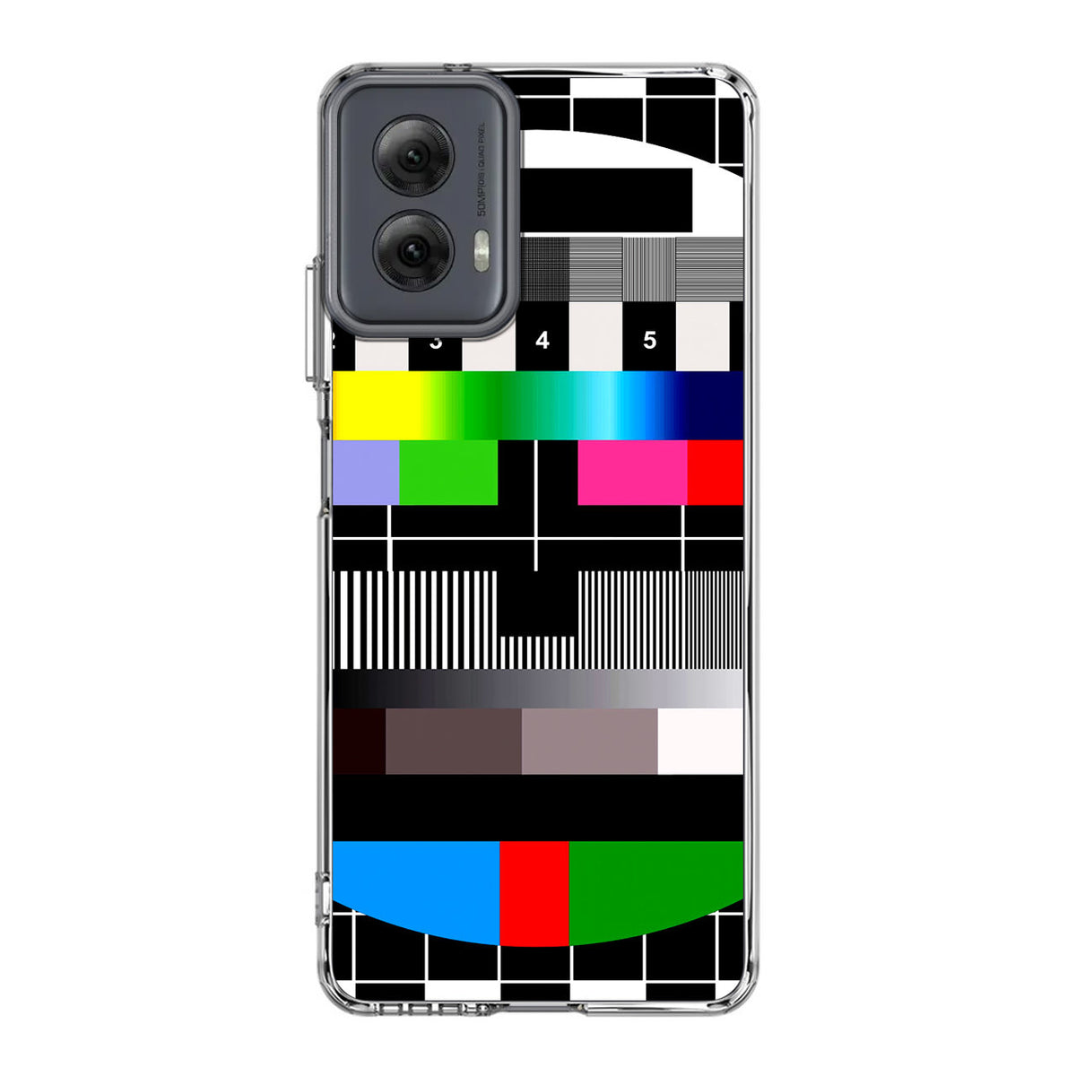 Scheme Pause TV Colorful Mesh Motorola Moto G Power 5G 2024 Case