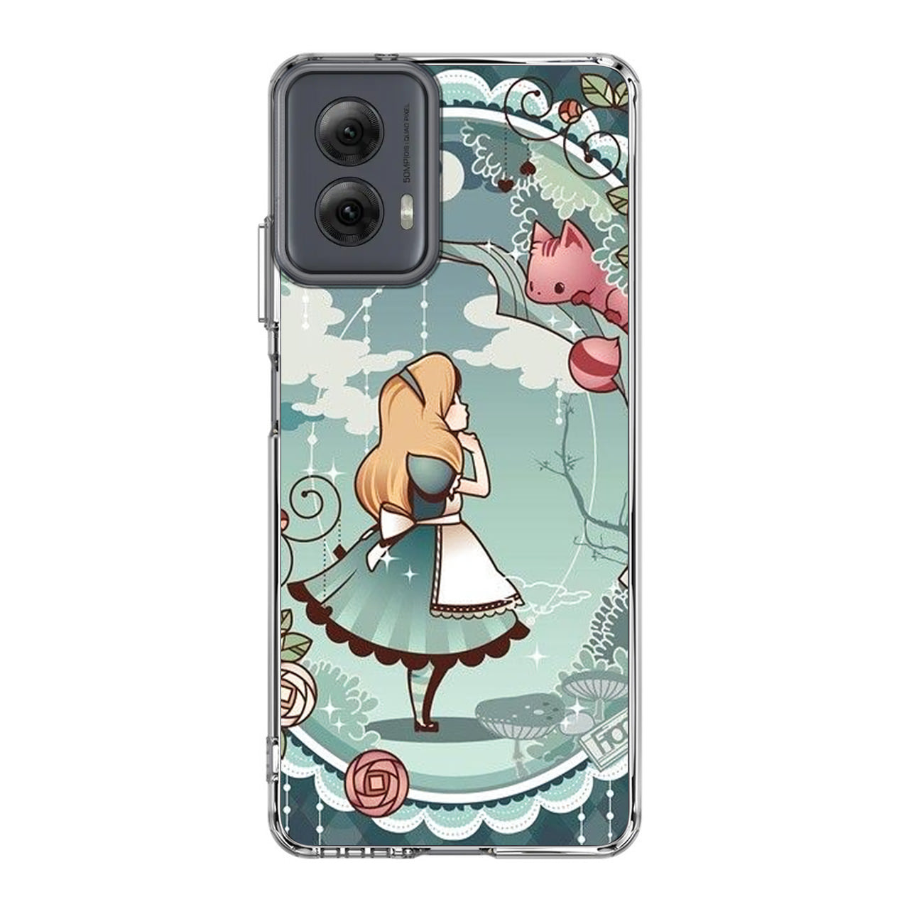 Alice And Cheshire Cat Poster Motorola Moto G Power 5G 2024 Case
