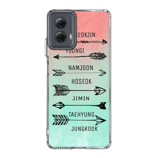 BTS Members Name Motorola Moto G Power 5G 2024 Case