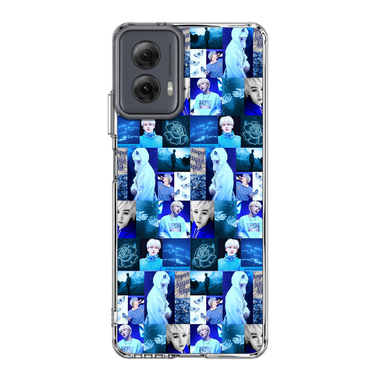 BTS Suga Blue Aesthetic Collage Motorola Moto G Power 5G 2024 Case