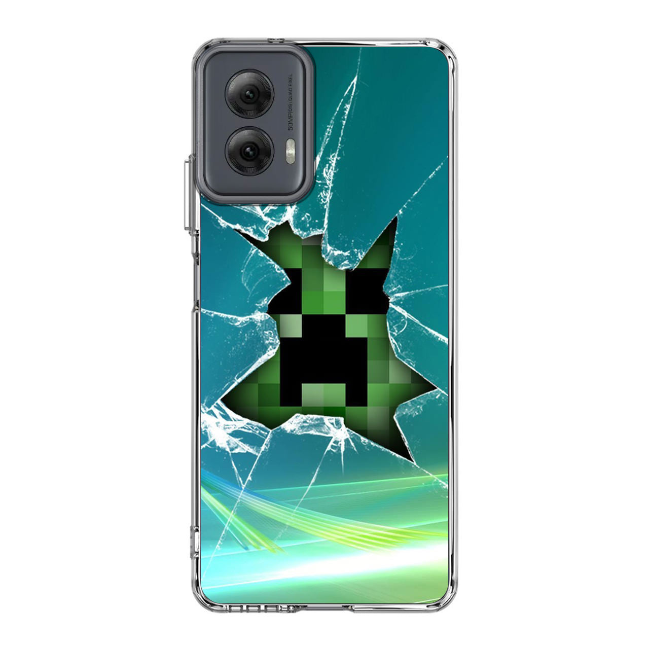Creeper Glass Broken Green Motorola Moto G Power 5G 2024 Case