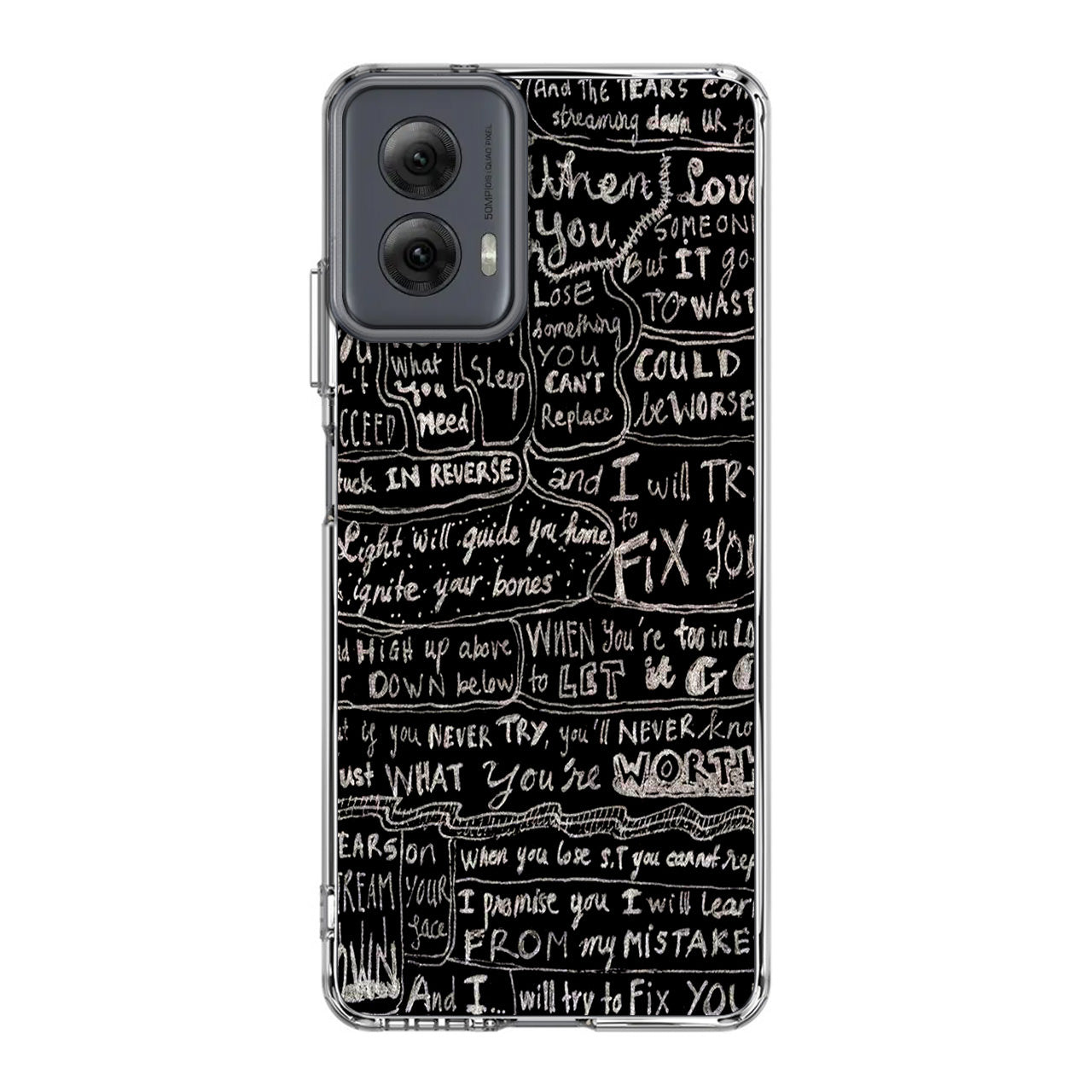 Fix You Lyrics Motorola Moto G Power 5G 2024 Case