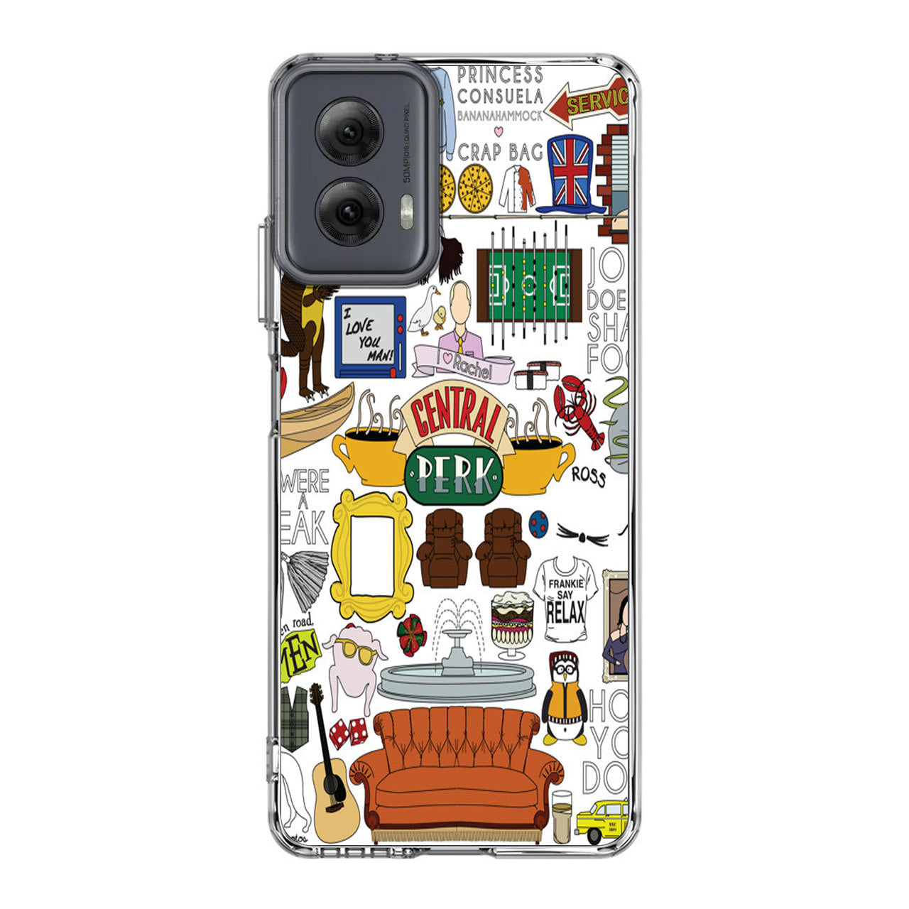 Friends TV Show Central Perk Sticker Motorola Moto G Power 5G 2024 Case
