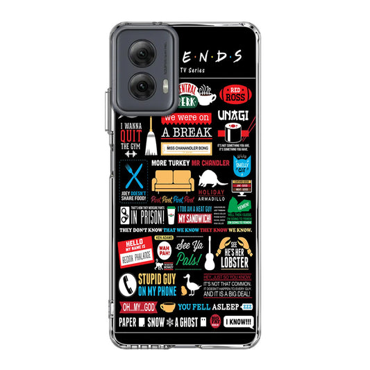 Friends TV Show Quotes Poster Motorola Moto G Power 5G 2024 Case