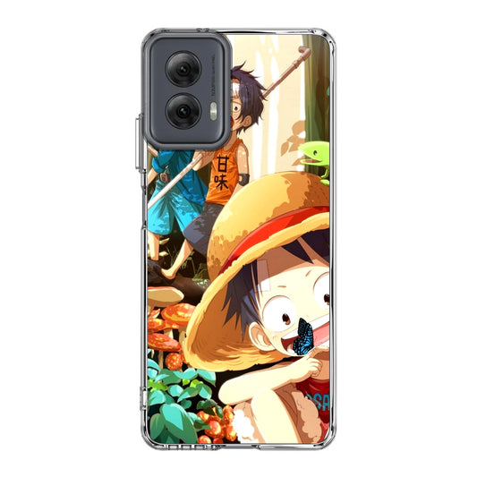 One Piece Little Sabo Ace Luffy Cute Motorola Moto G Power 5G 2024 Case