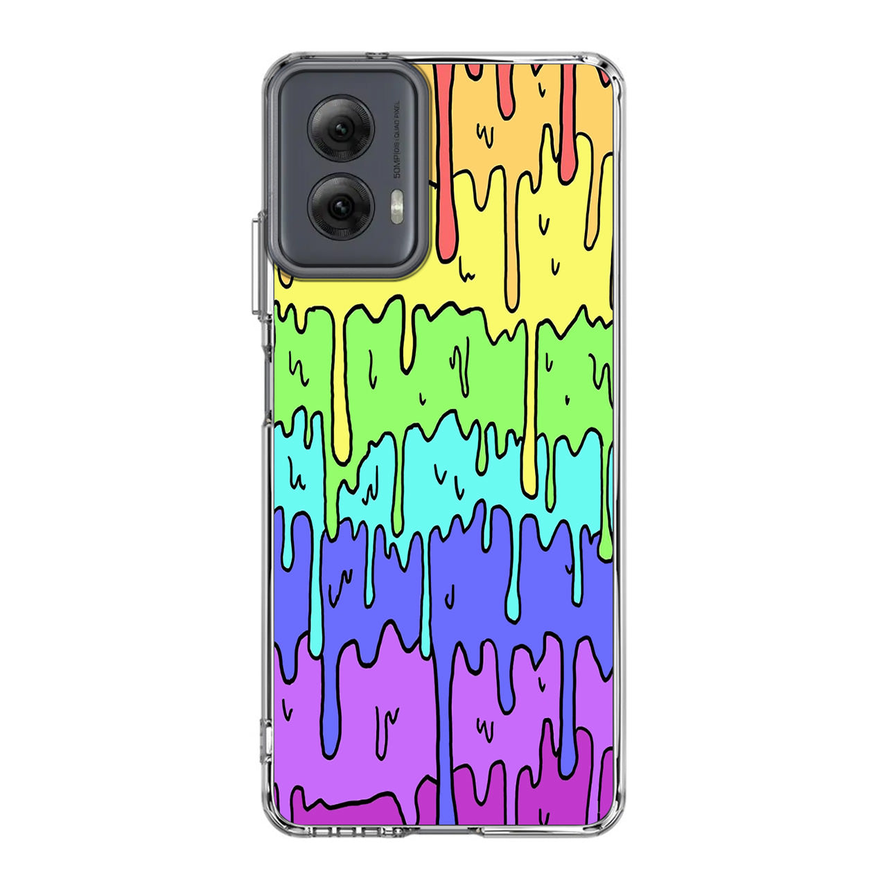 Pastel Kawaii Melting Rainbow Motorola Moto G Power 5G 2024 Case