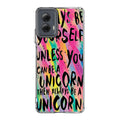 Rainbow Unicorn Quote Motorola Moto G Power 5G 2024 Case