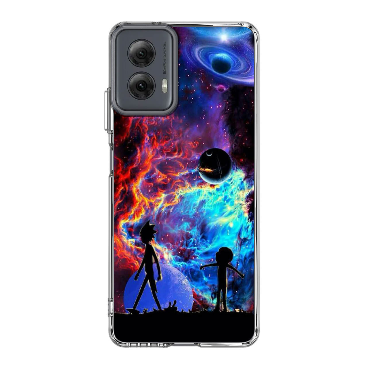 Rick And Morty Flat Galaxy Motorola Moto G Power 5G 2024 Case