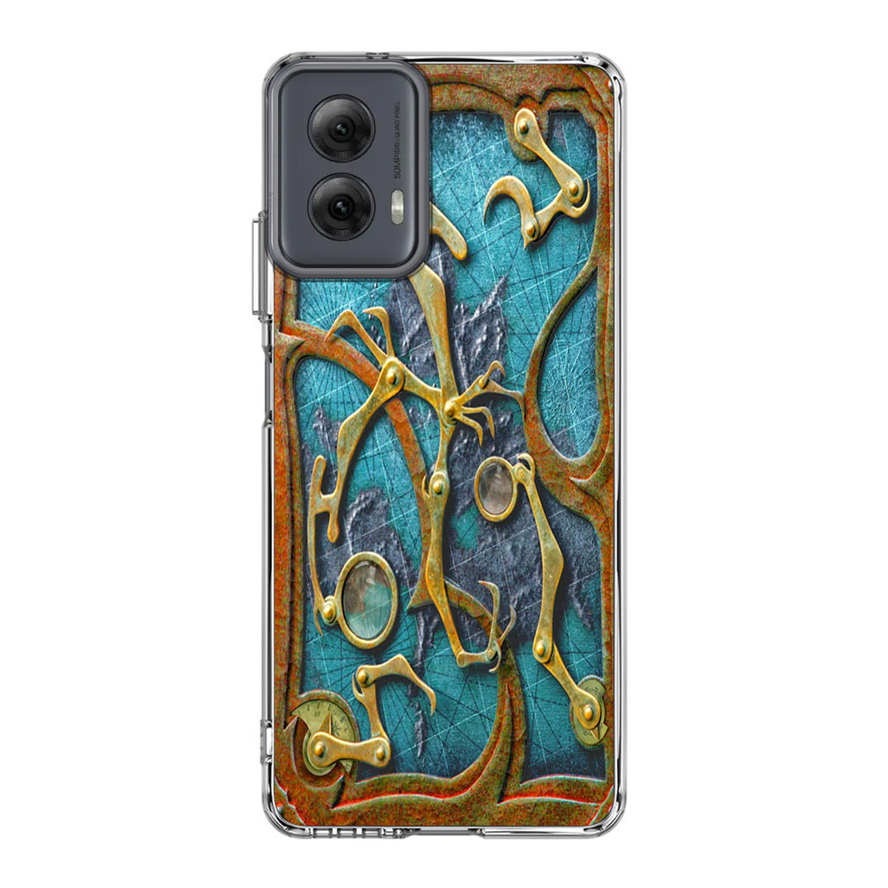 Steampunk Book Cover Motorola Moto G Power 5G 2024 Case