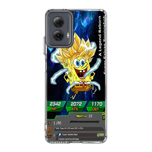 Super Saiyan Spongebob Card Motorola Moto G Power 5G 2024 Case