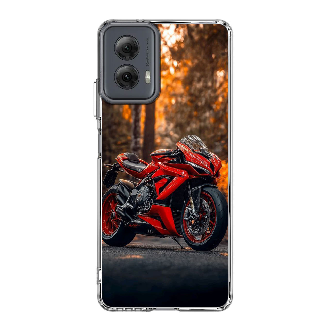 Crimson Velocity in Autumn Flame Motorola Moto G Power 5G 2024 Case