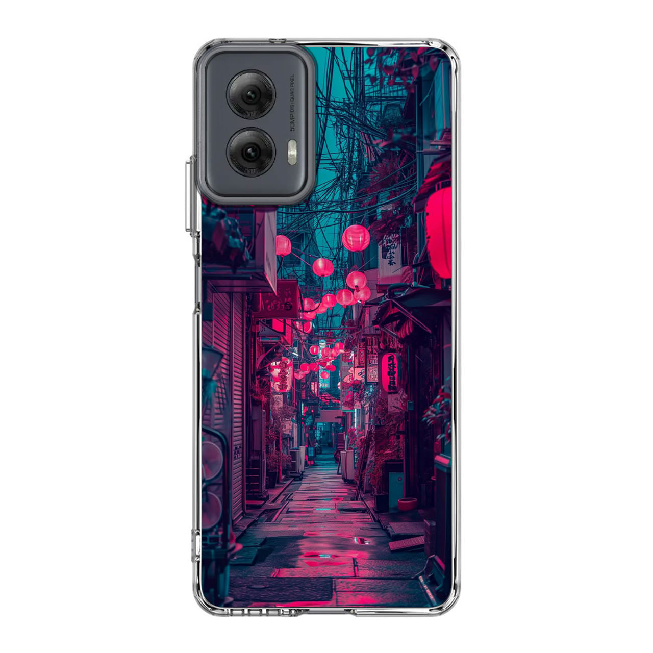Neon Veins of the Night Market Motorola Moto G Power 5G 2024 Case
