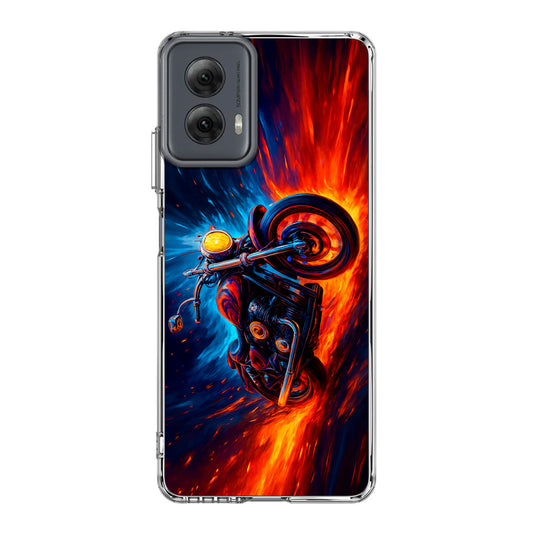 Ride Through Fire and Ice Motorola Moto G Power 5G 2024 Case
