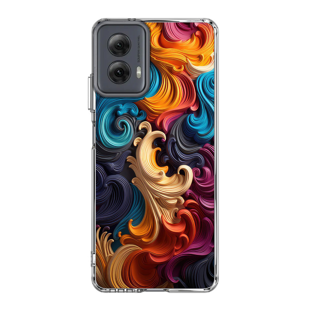 The Dance of Abstract Waves Motorola Moto G Power 5G 2024 Case