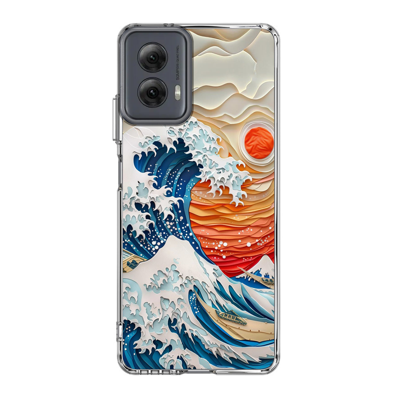 The Great Wave Off Paper Art Motorola Moto G Power 5G 2024 Case