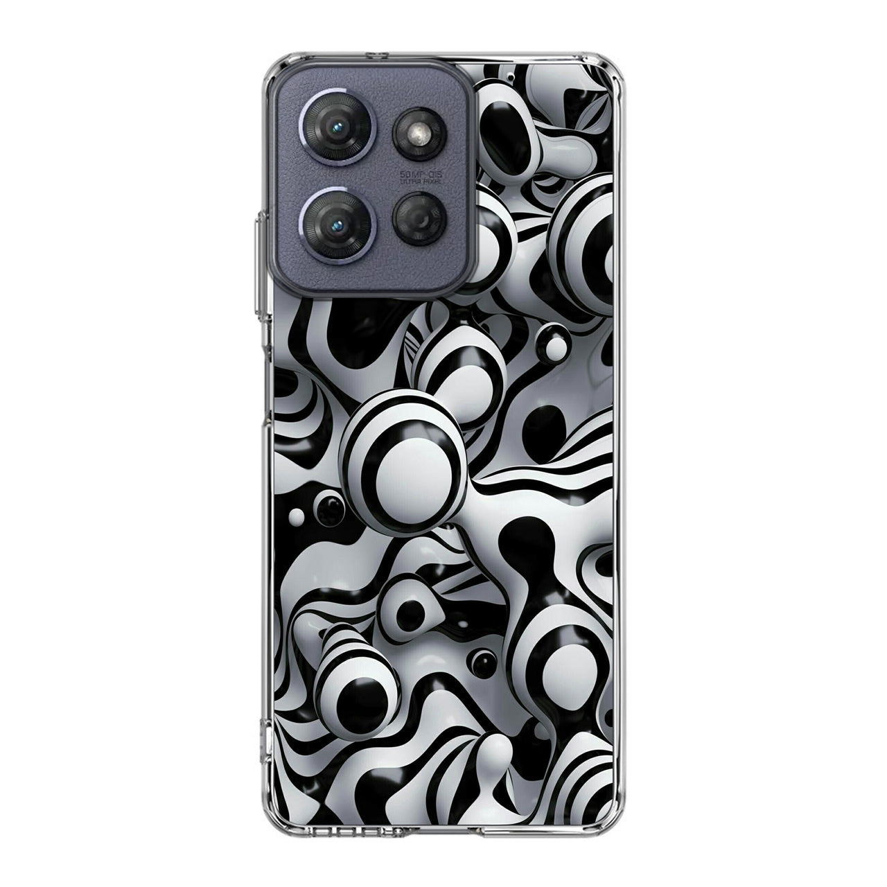Abstract Art Black White Motorola Moto G Power 2025 Case