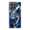 Abstract Golden Blue Paint Art Motorola Moto G Power 2025 Case