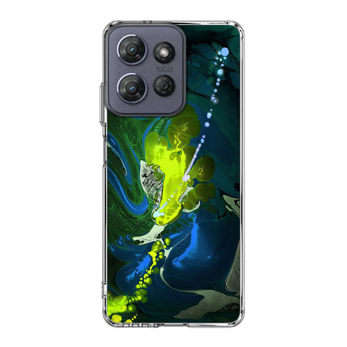 Abstract Green Blue Art Motorola Moto G Power 2025 Case