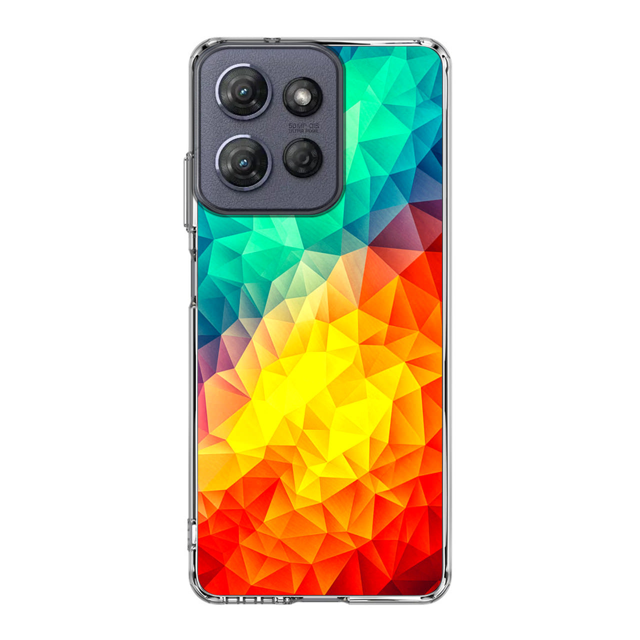 Abstract Multicolor Cubism Painting Motorola Moto G Power 2025 Case