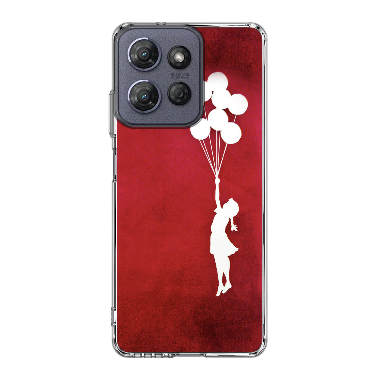 Banksy Girl With Balloons Red Motorola Moto G Power 2025 Case