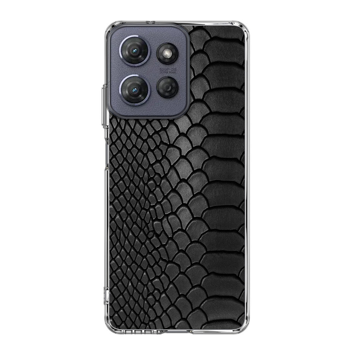 Black Snake Skin Texture Motorola Moto G Power 2025 Case