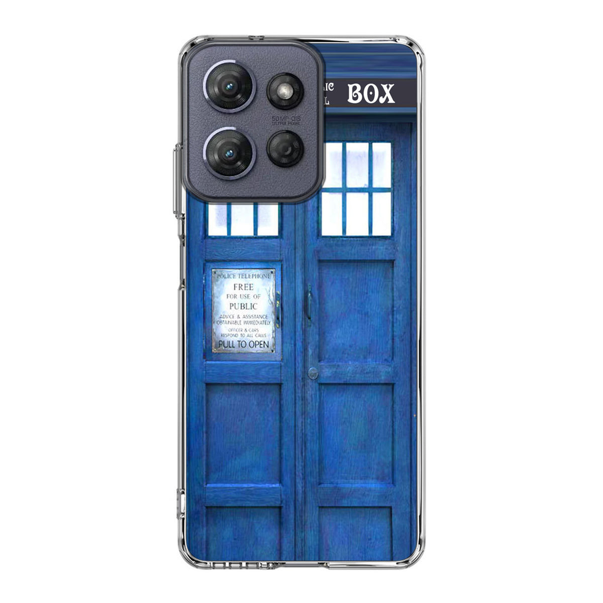 Blue Police Call Box Motorola Moto G Power 2025 Case