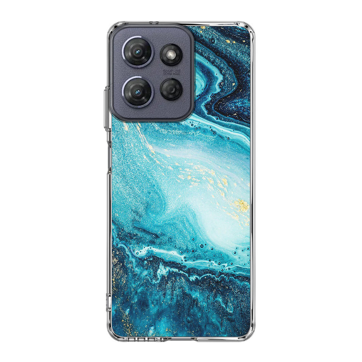 Blue Water Glitter Motorola Moto G Power 2025 Case