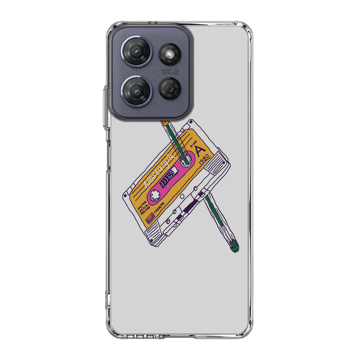 Cassete Tape Old Motorola Moto G Power 2025 Case