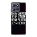 Drive German Wear Italian Drink Scotch Kiss French Motorola Moto G Power 2025 Case