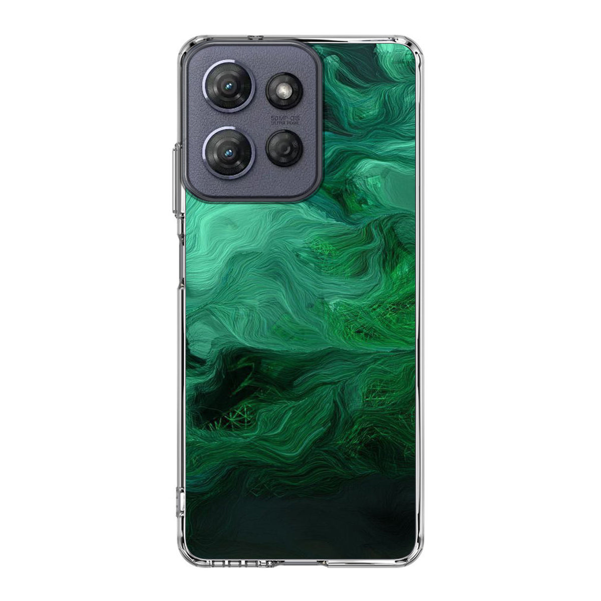 Green Abstract Art Motorola Moto G Power 2025 Case