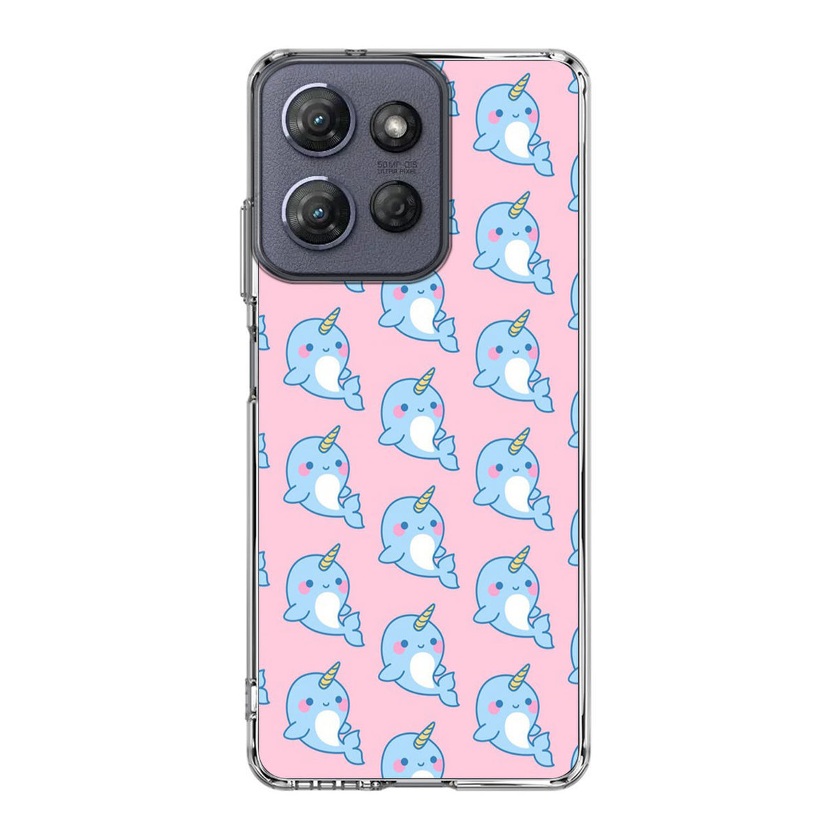 Horned Whales Pattern Motorola Moto G Power 2025 Case