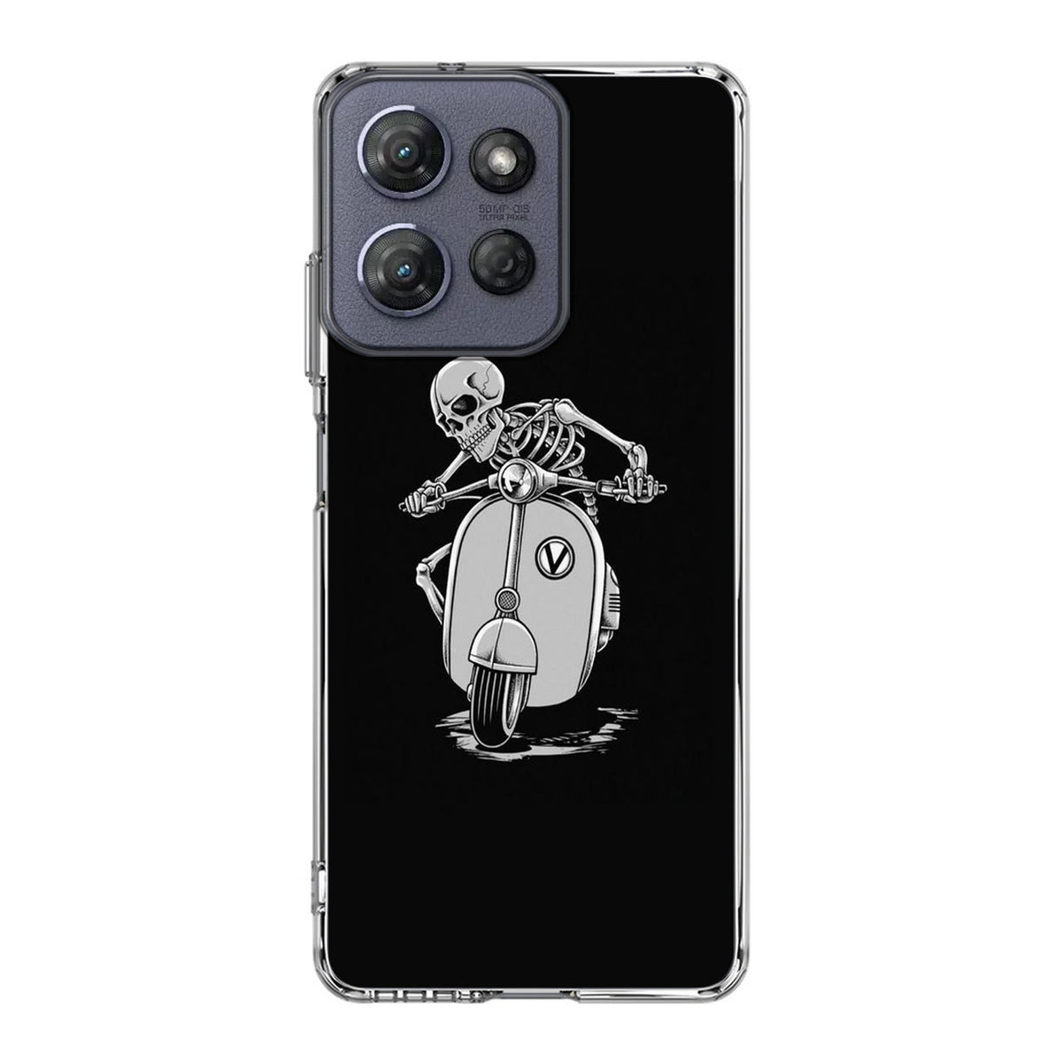 Skeleton Rides Scooter Motorola Moto G Power 2025 Case