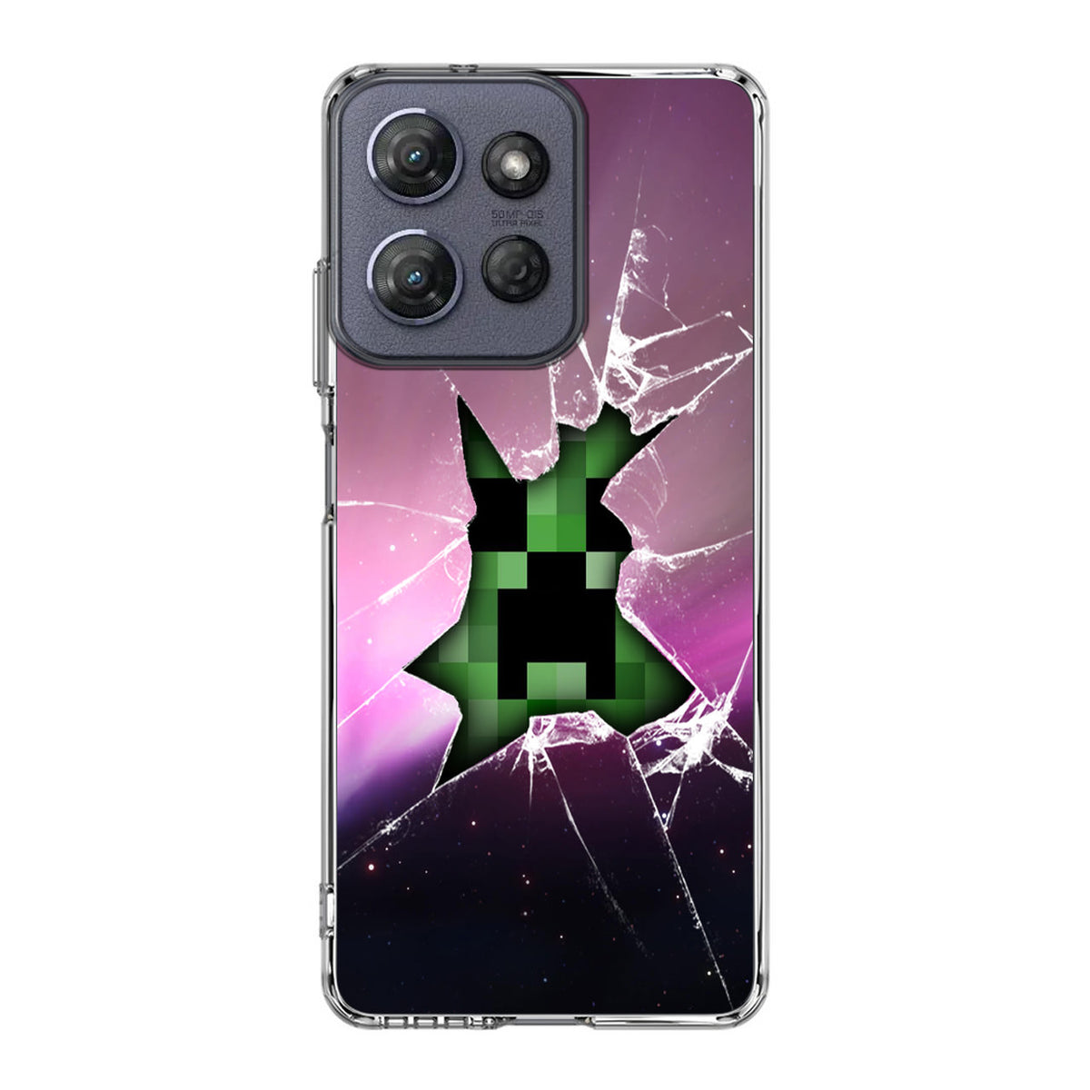 Creeper Glass Broken Violet Motorola Moto G Power 2025 Case