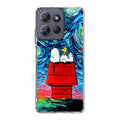 Dog Lying Under Starry Night Van Gogh Motorola Moto G Power 2025 Case