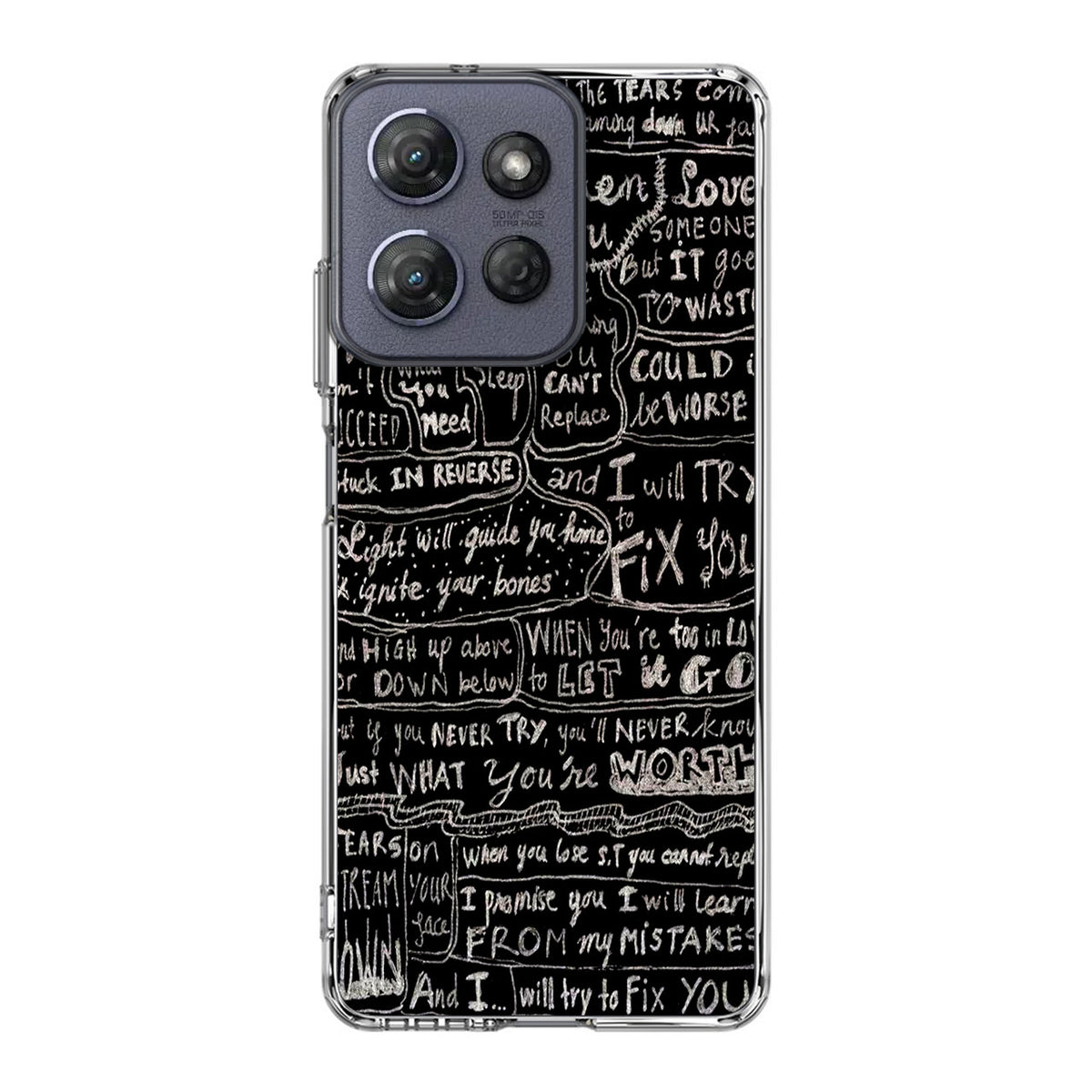 Fix You Lyrics Motorola Moto G Power 2025 Case