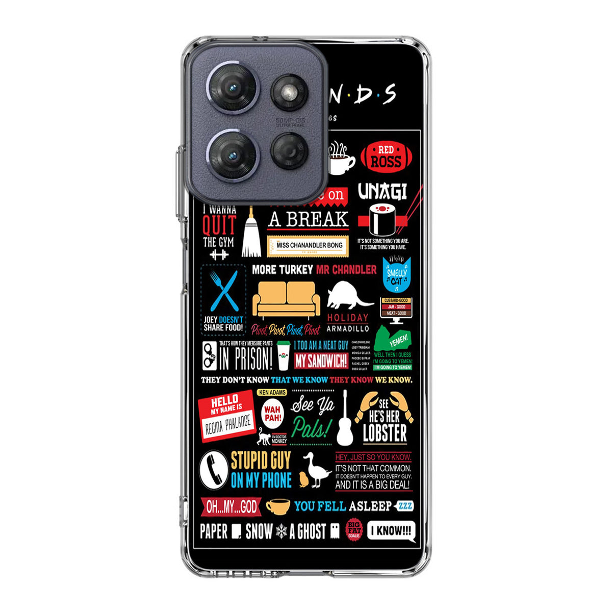 Friends TV Show Quotes Poster Motorola Moto G Power 2025 Case