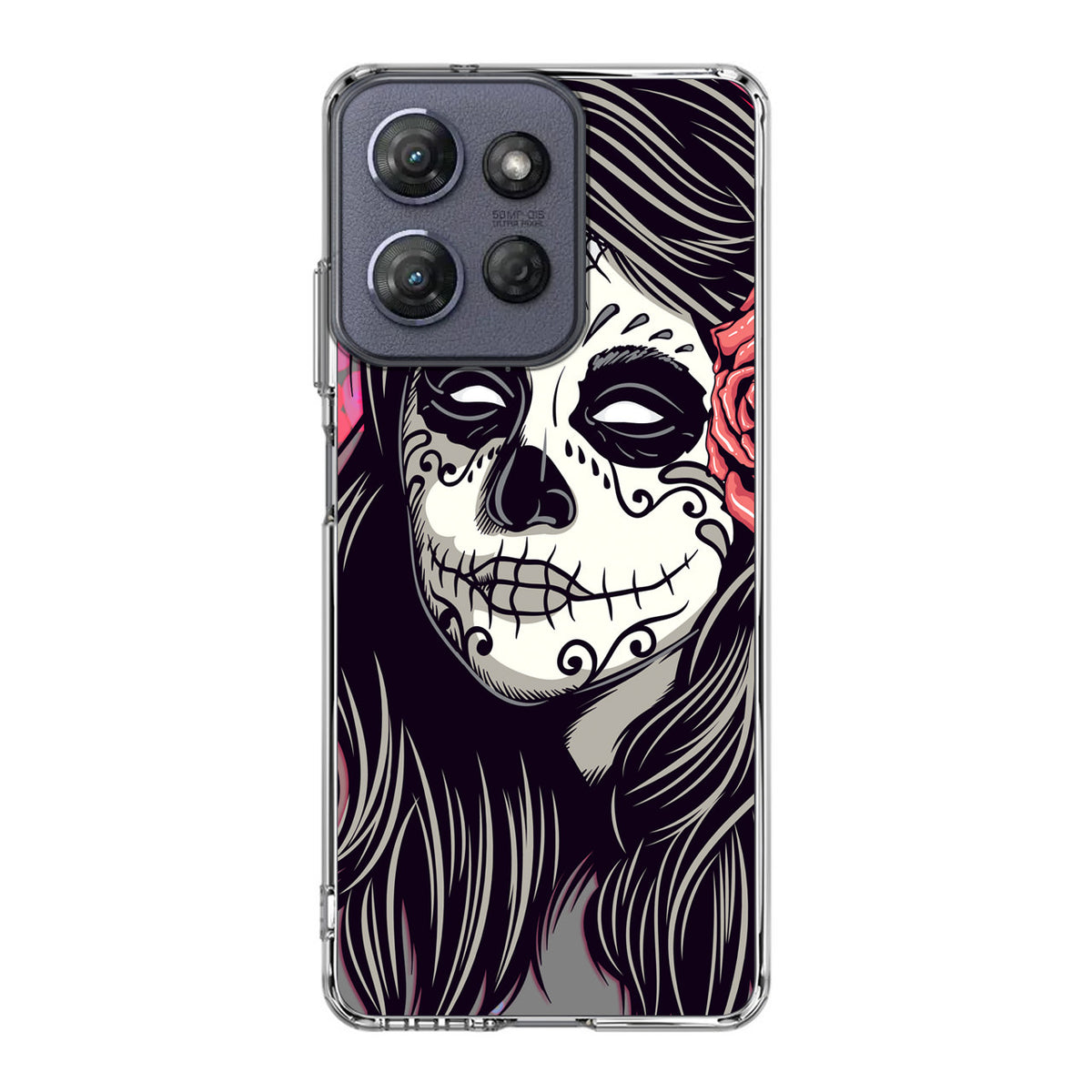 Girl Skull Flower Motorola Moto G Power 2025 Case