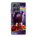 LLama And Sloth On Space Motorola Moto G Power 2025 Case