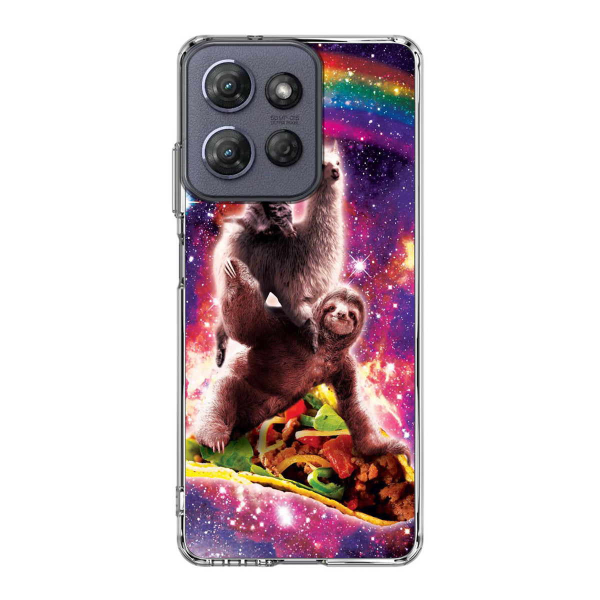 LLama Sloth And Cat Playing Together Motorola Moto G Power 2025 Case