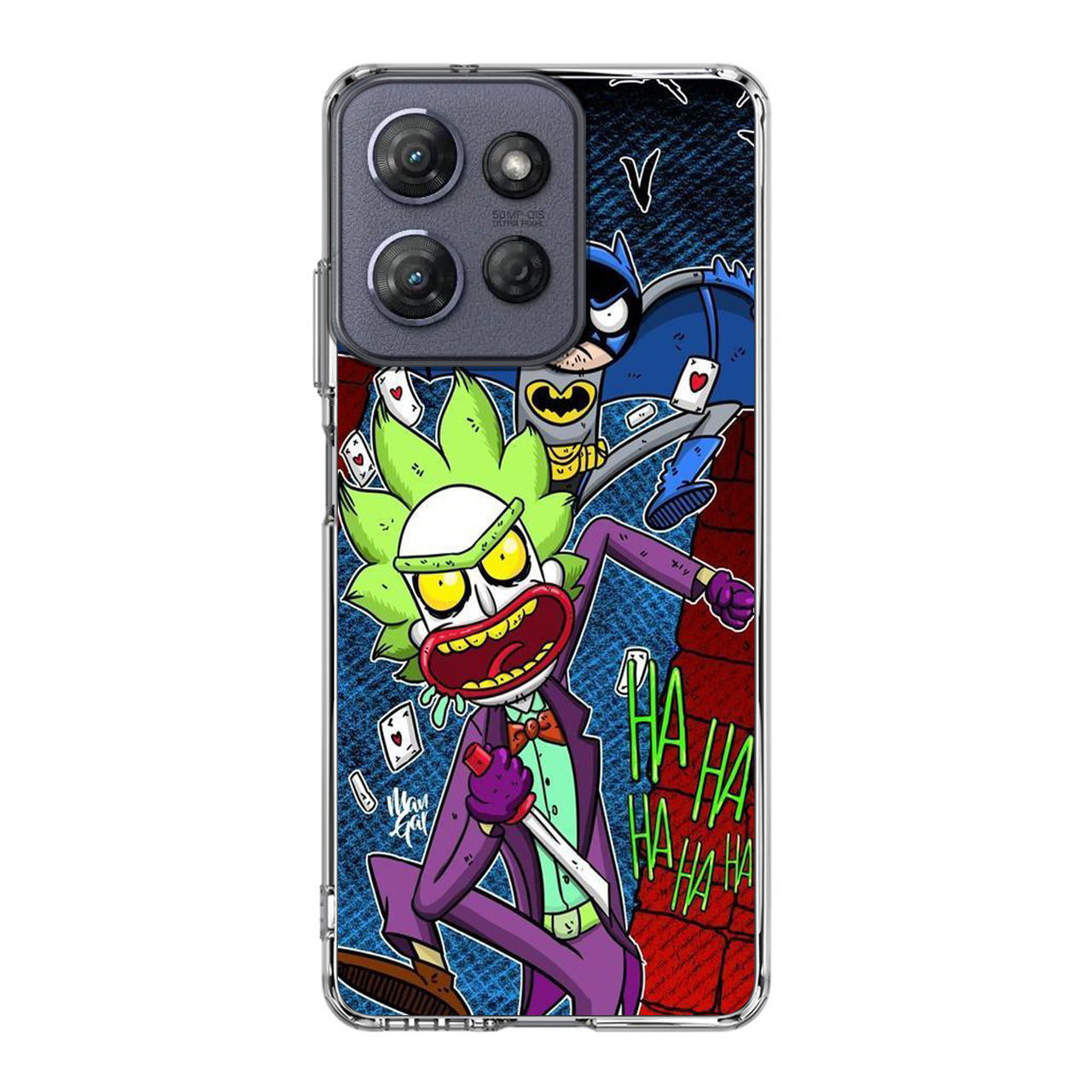 Rick And Morty Bat And Joker Clown Motorola Moto G Power 2025 Case