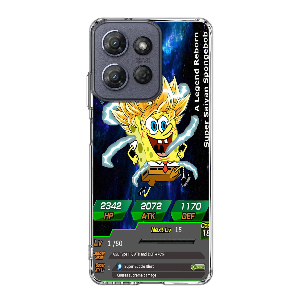 Super Saiyan Spongebob Card Motorola Moto G Power 2025 Case