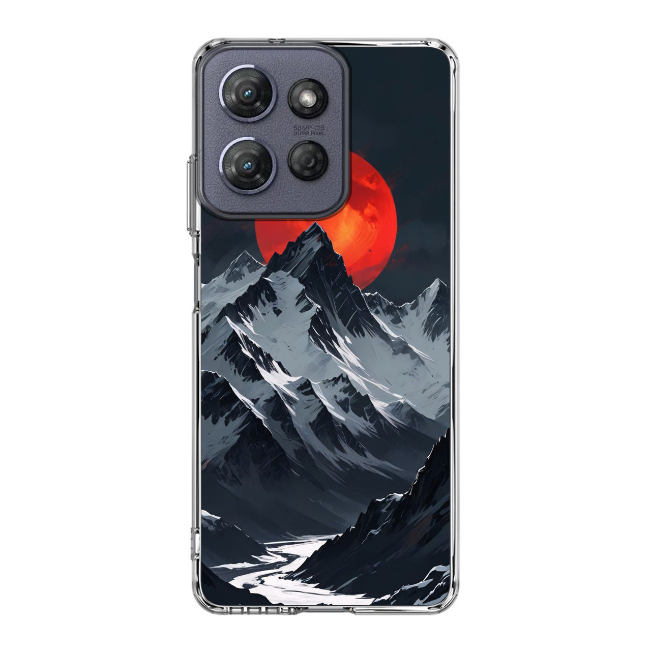 Crimson Eclipse The Mountain Motorola Moto G Power 2025 Case