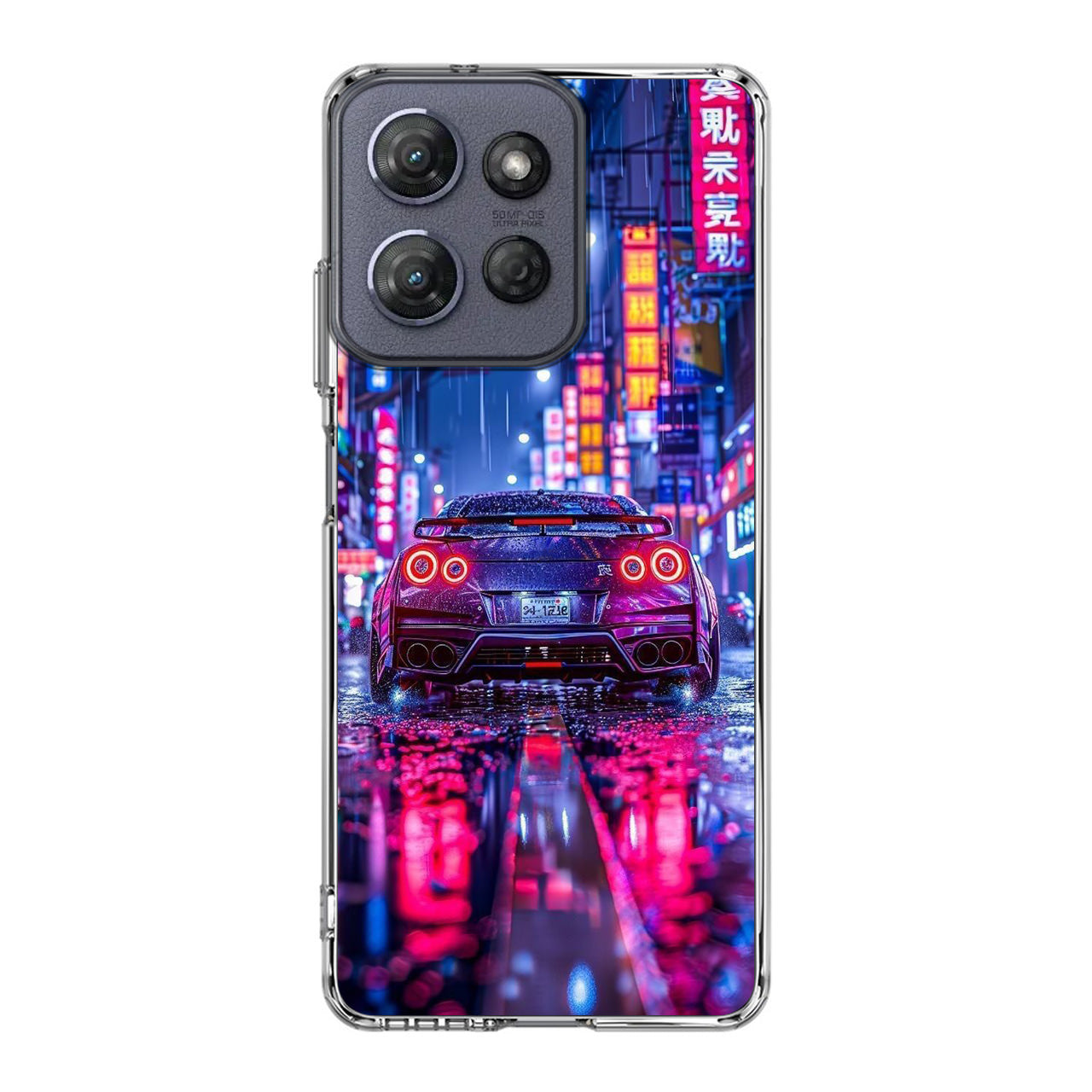 Neon Midnight Drift Tokyo Rain Motorola Moto G Power 2025 Case
